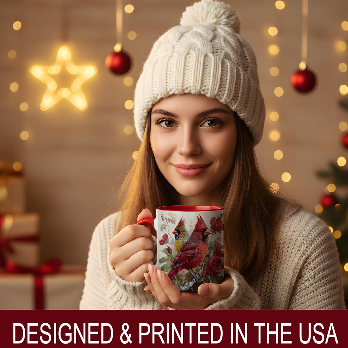 ATSAKA Cardinal mug comfortable grip on curved handle for easy use