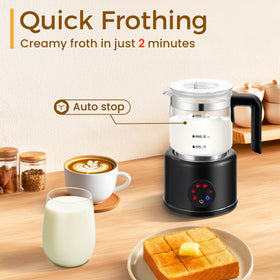 ATSENT auto shut-off feature keeps frothing safe.