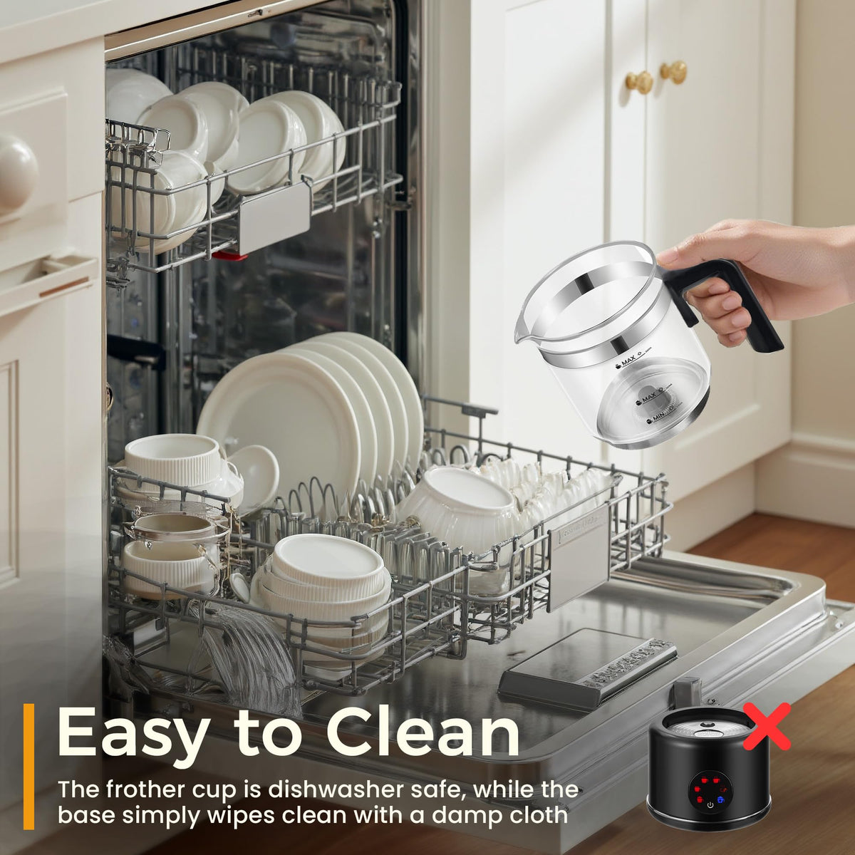 ATSENT easy cleaning with non-stick interior after use.