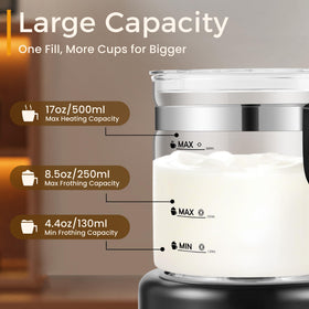 ATSENT 17oz glass cup ready for multiple drinks.