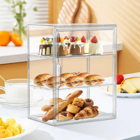 Attelite bread storage on the countertop for bread, bagels, and donuts