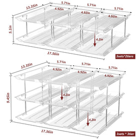 Attelite can organizer shows contents with transparent trays for quick inventory.