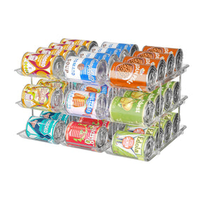 Attelite can organizer pantry with rolling front access for easy reach.