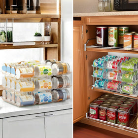 Attelite clear design helps monitor can inventory at a glance.