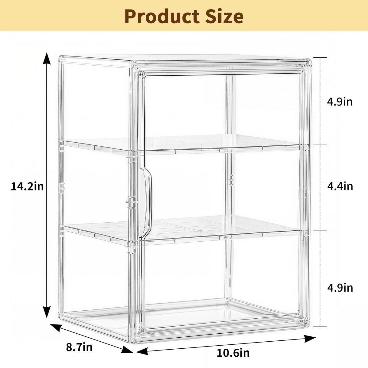Attelite clear pastry display case for visible freshness on the countertop