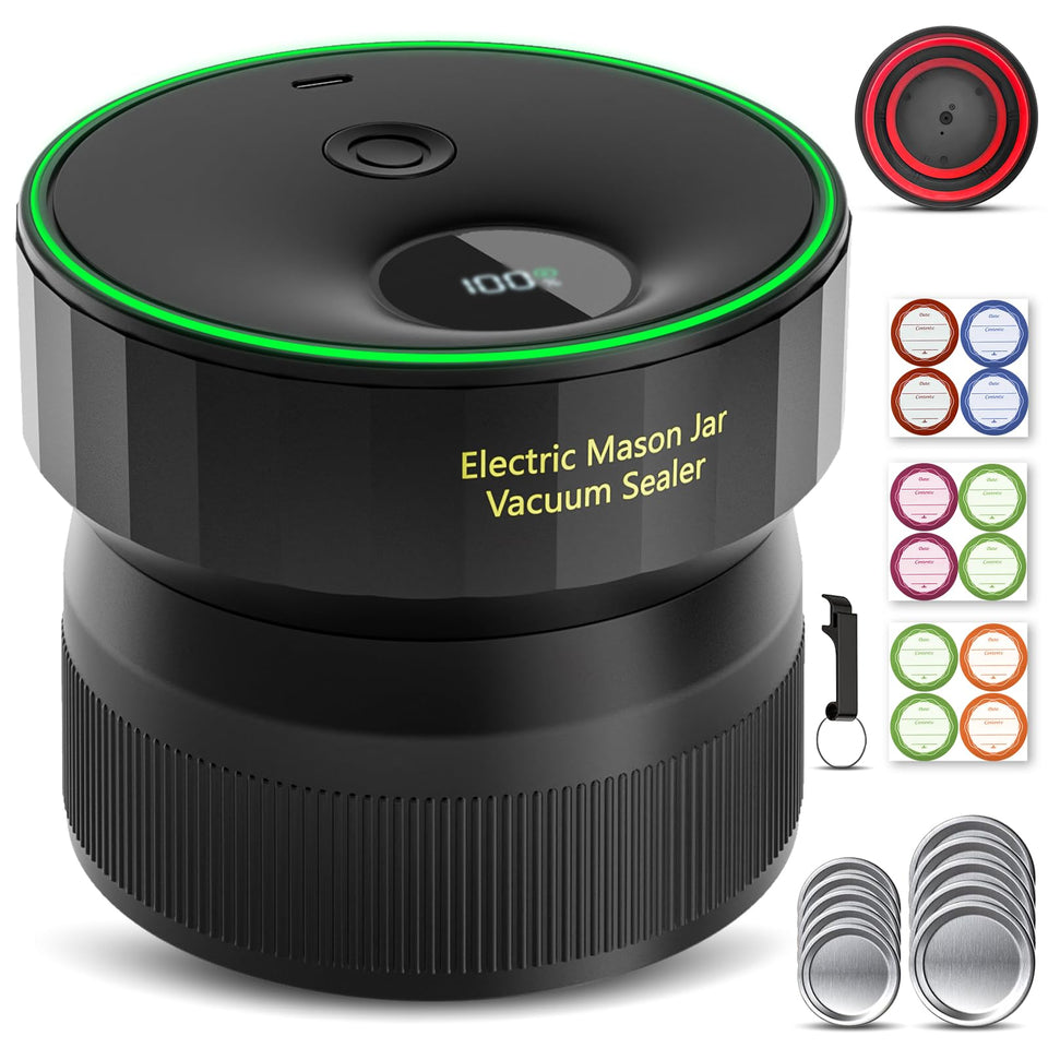Attikbiz 2026 Mason Jar Vacuum Sealer front view for portable, efficient sealing.
