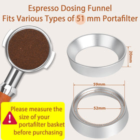 Attsky aluminum dosing funnel on a clean desk demonstrates tidy setup