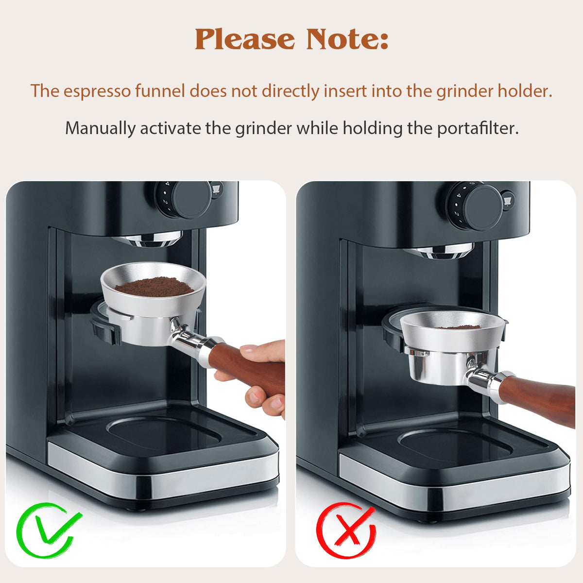 Barista-ready Attsky funnel setup for precise coffee dosing