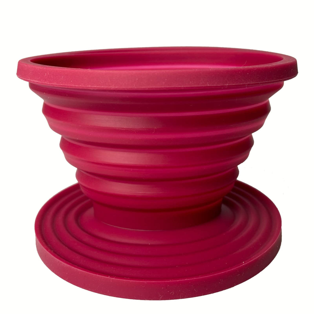 Attsky collapsible dripper close-up, highlighting heat-resistant silicone and filtration.