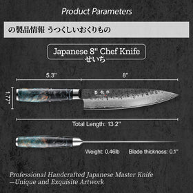 Atumuryou JPCK 67-layer Damascus construction for balanced, durable performance.