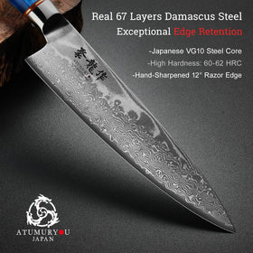 Atumuryou JPCK knife slicing meat with ease