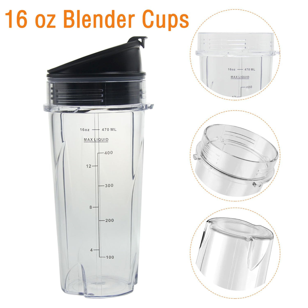Atuwebo 16oz cup compatible with Ninja BL780 for everyday use