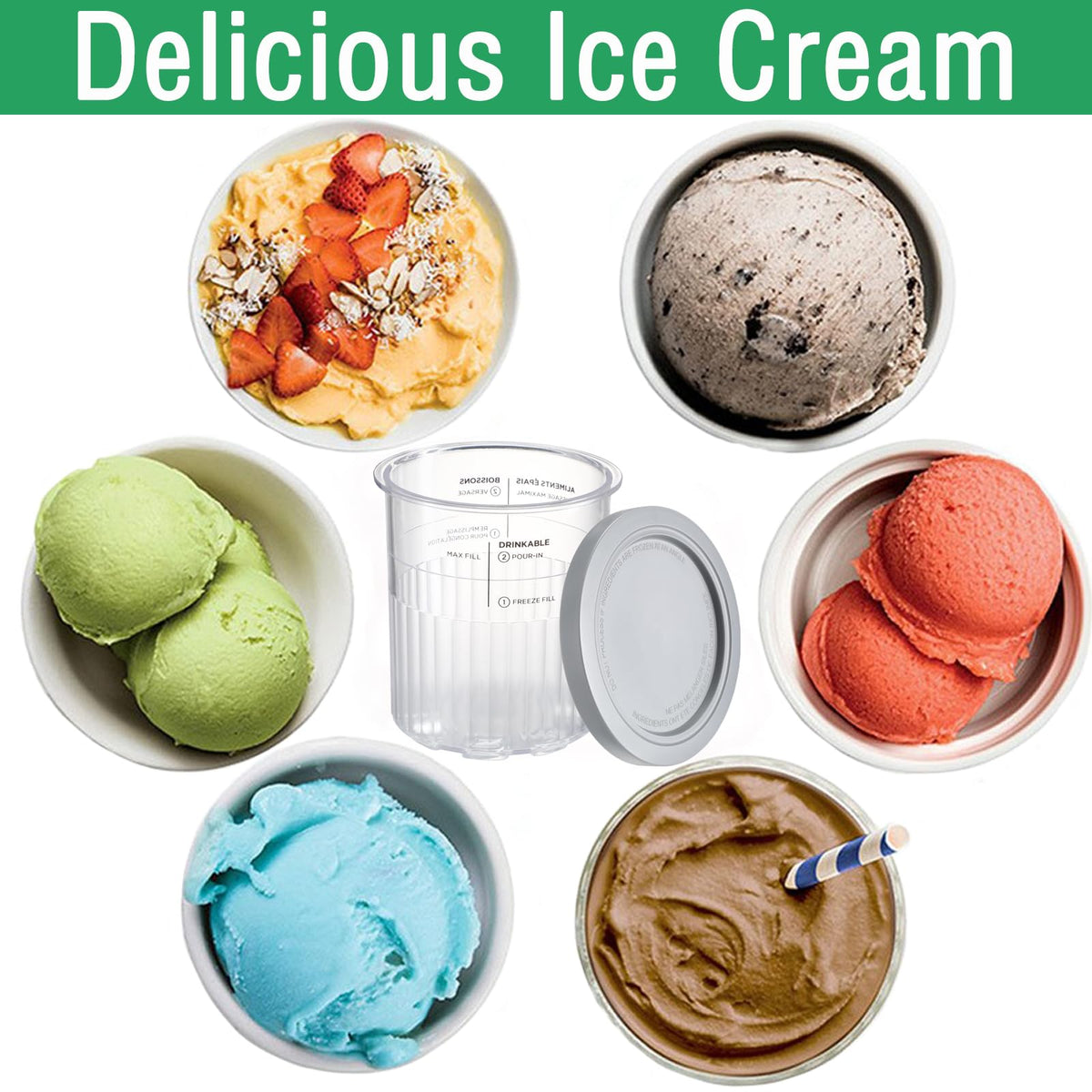 Atuwebo Creami Deluxe Pints are dishwasher safe for quick cleanup after cravings.