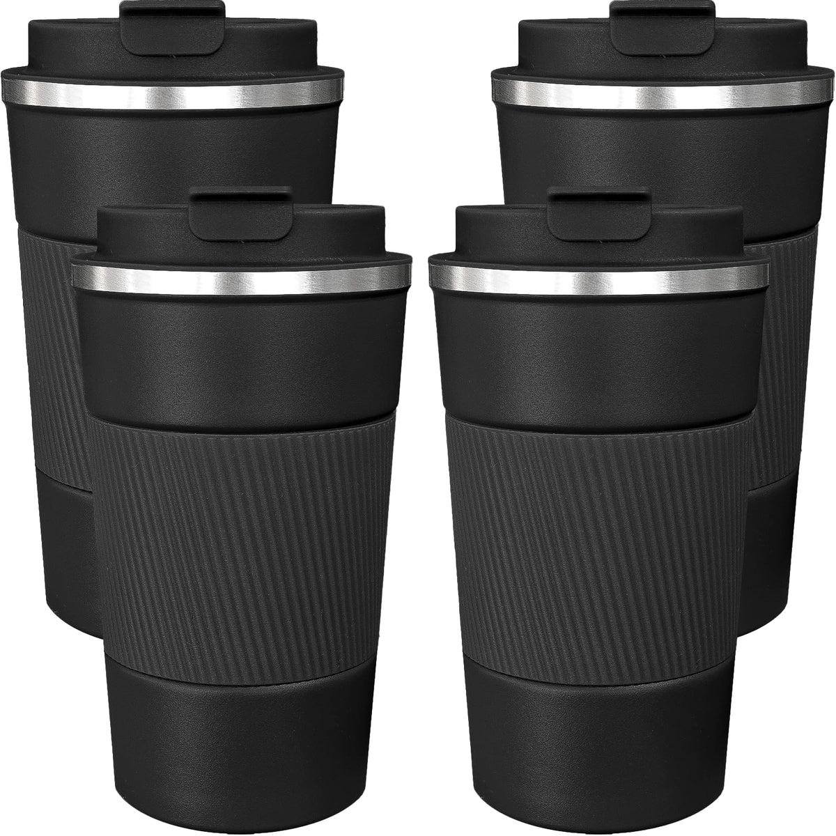 ATZNZIK 4-pack insulated mugs for busy mornings and on-the-go sipping.