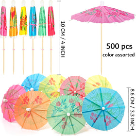 ATZNZIK cocktail umbrella tops decorate drinks and desserts.