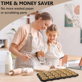 ATZNZIK 24-cup mini muffin pan designed for daily baking.
