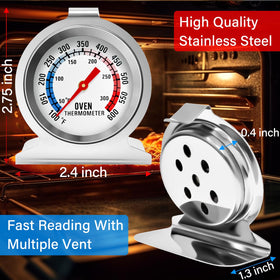 ATZNZIK stainless steel oven thermometer durable under high heat