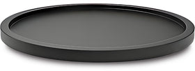 AUAM 14-inch black bamboo lazy susan top view shows organized spice storage