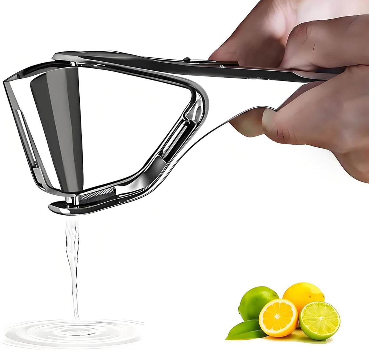 AUAM Heavy Duty Lemon Squeezer exterior in rugged stainless steel for lasting juicing