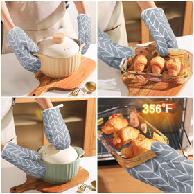 AUAUY pot holders with non-slip grip for secure lifting of hot pots.
