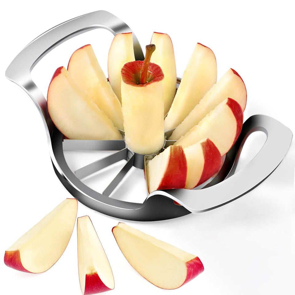 AUBENR Apple Slicer with 12 blades for even slices and quick prep.