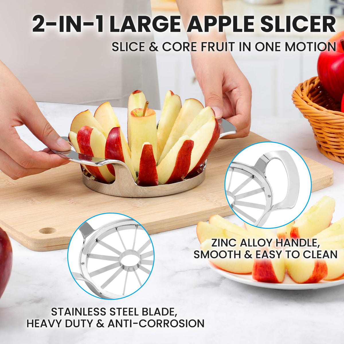 Close-up of AUBENR slicer showing a sturdy heavy-duty frame.