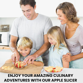 Kitchen-ready AUBENR slicer enabling fast, healthy apple snacks.