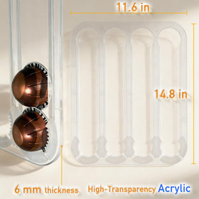 Aucuqu clear acrylic construction for easy cleaning and visibility.