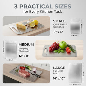 AUD Goods durable stainless steel construction resists warping and staining