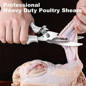 AUDAMI serrated edge grips slippery foods for reliable slicing.