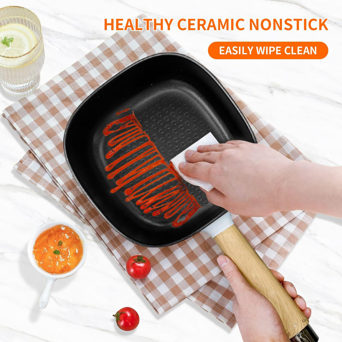 Audecook 360-degree heating base delivers quick, even warmth across the pan.