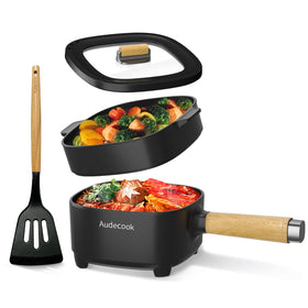 Audecook hot pot electric 2L steamer enables versatile steaming for veggies and proteins.