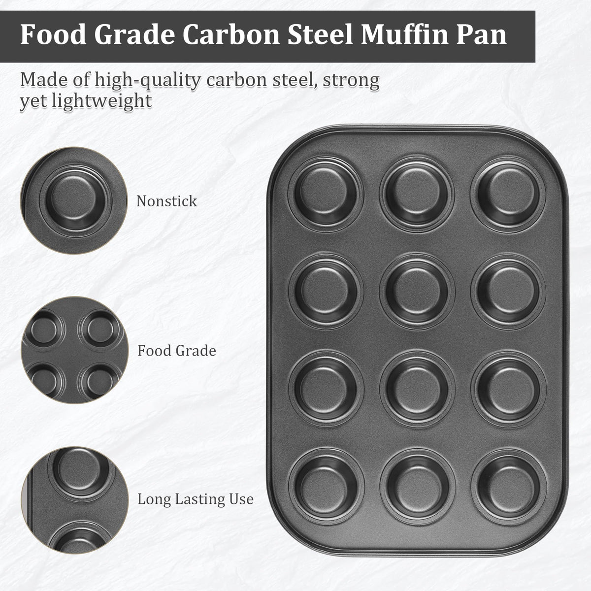 Audingull pan features even heat distribution for consistent results.