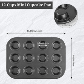 Audingull mini muffin pan with non-stick coating for effortless release.