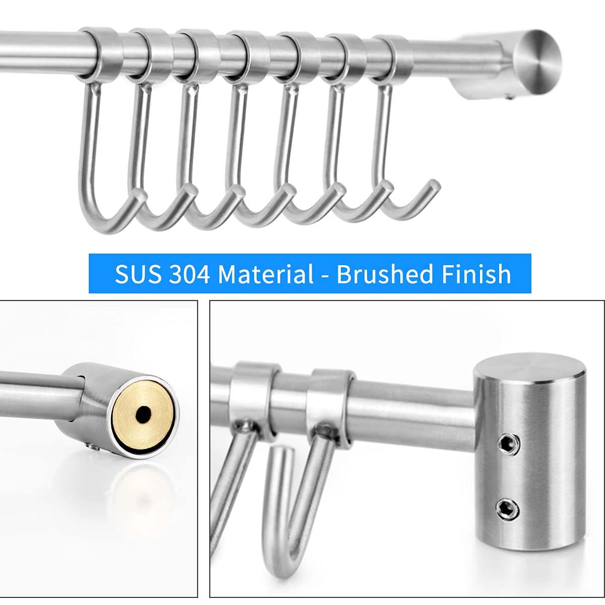 Audmore wall-mounted rack highlighting 15.6-inch length for space