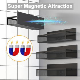 Aufworld strong magnetic hold keeps shelves secure on fridge sides during daily use.