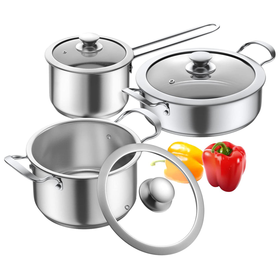 Aufranc 6-piece set overview for versatile everyday cooking with durable design