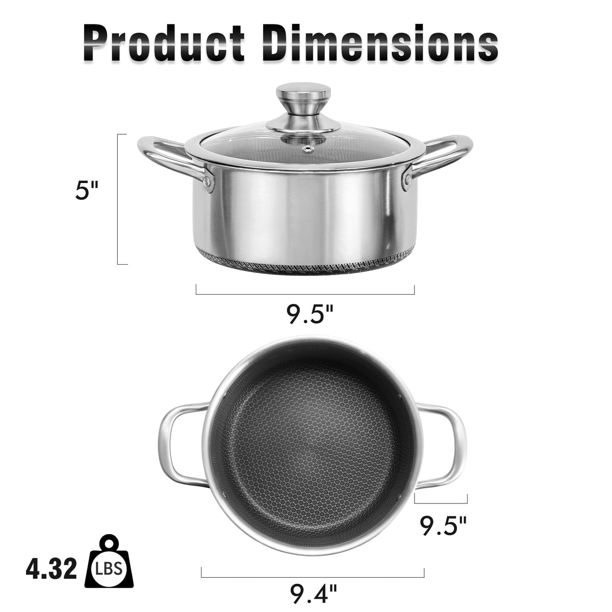 Aufranc AuFranc honeycomb interior highlights improved nonstick performance for easy sautéing
