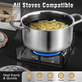 Aufranc AuFranc stockpot dishwasher safe and versatile for induction, gas, and halogen cooktops