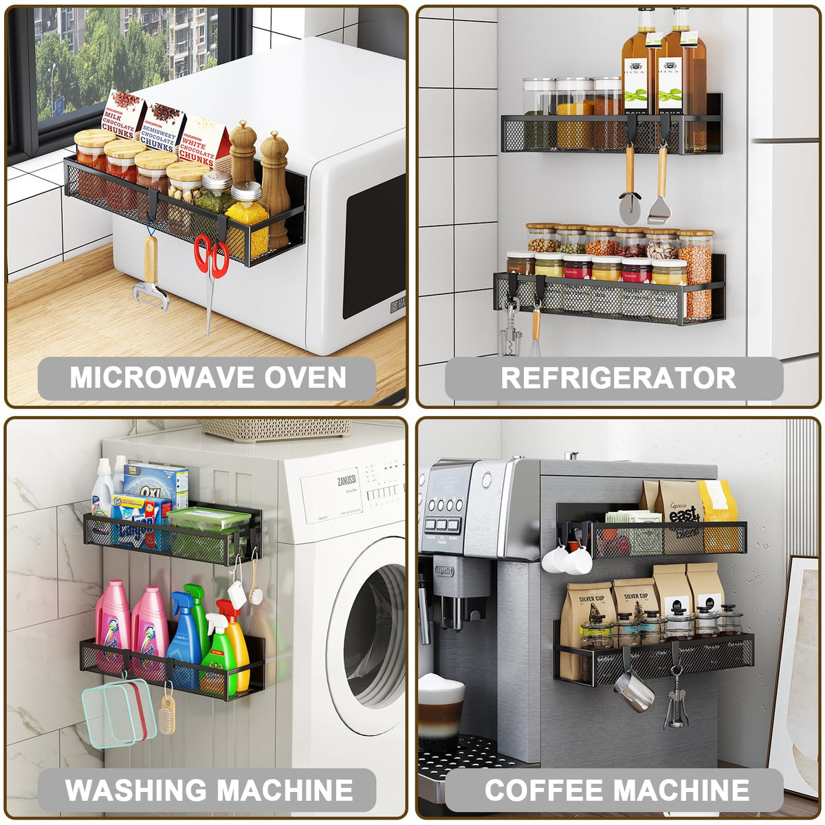 Aufworld easy no-drill installation upgrades kitchen storage space