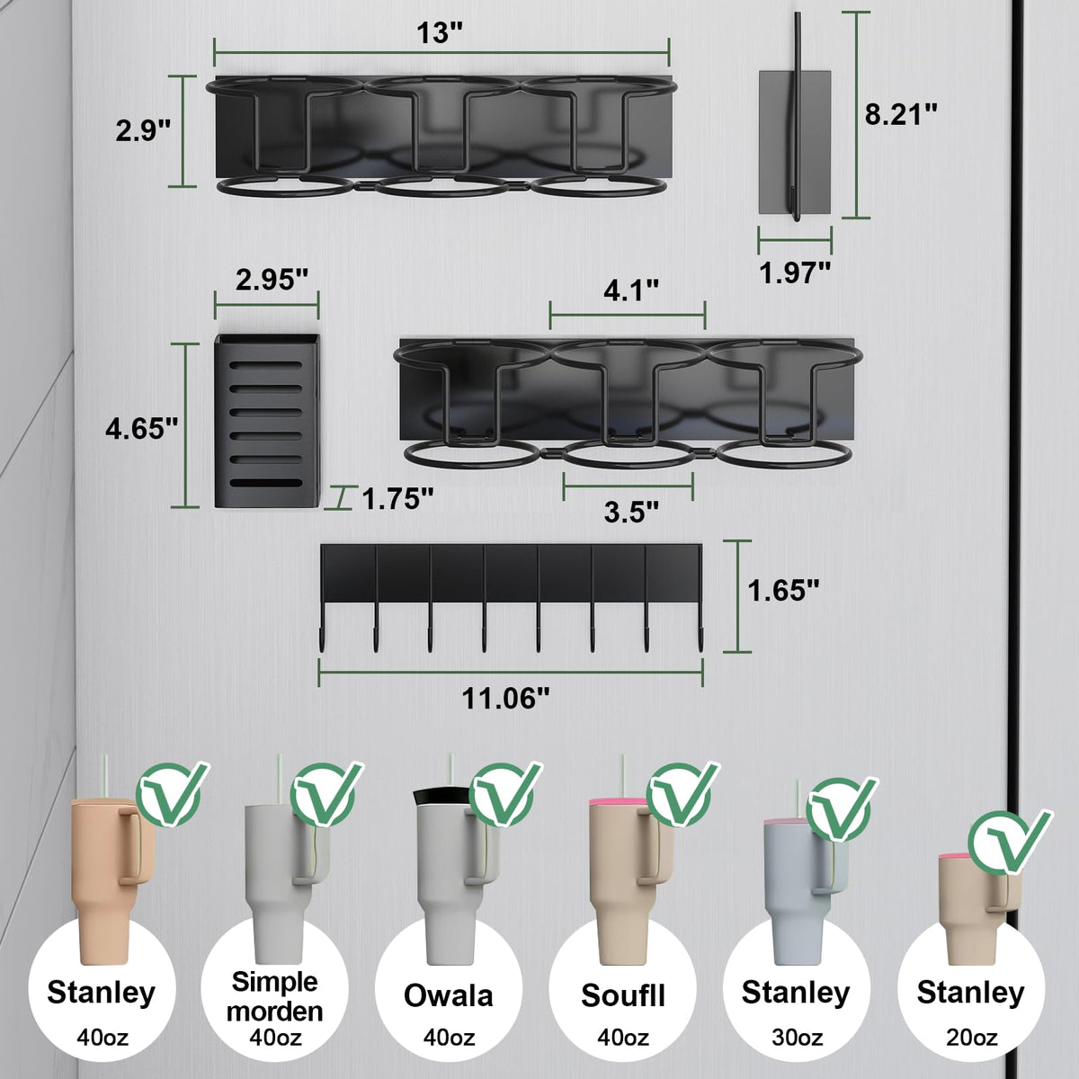 Aufworld strong magnetic base allows easy repositioning on metal surfaces.
