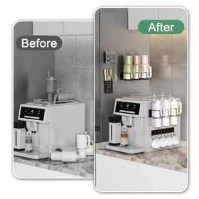 Aufworld magnetic lid and straw organizer stores six to eight lids.
