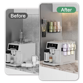 Aufworld magnetic lid and straw organizer keeps lids and straws tidy.
