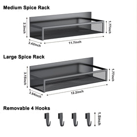 Aufworld rack with four moveable hooks for versatile kitchen organization