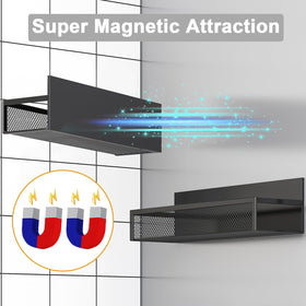 Aufworld strong magnetic hold keeps the rack secure on fridge surface