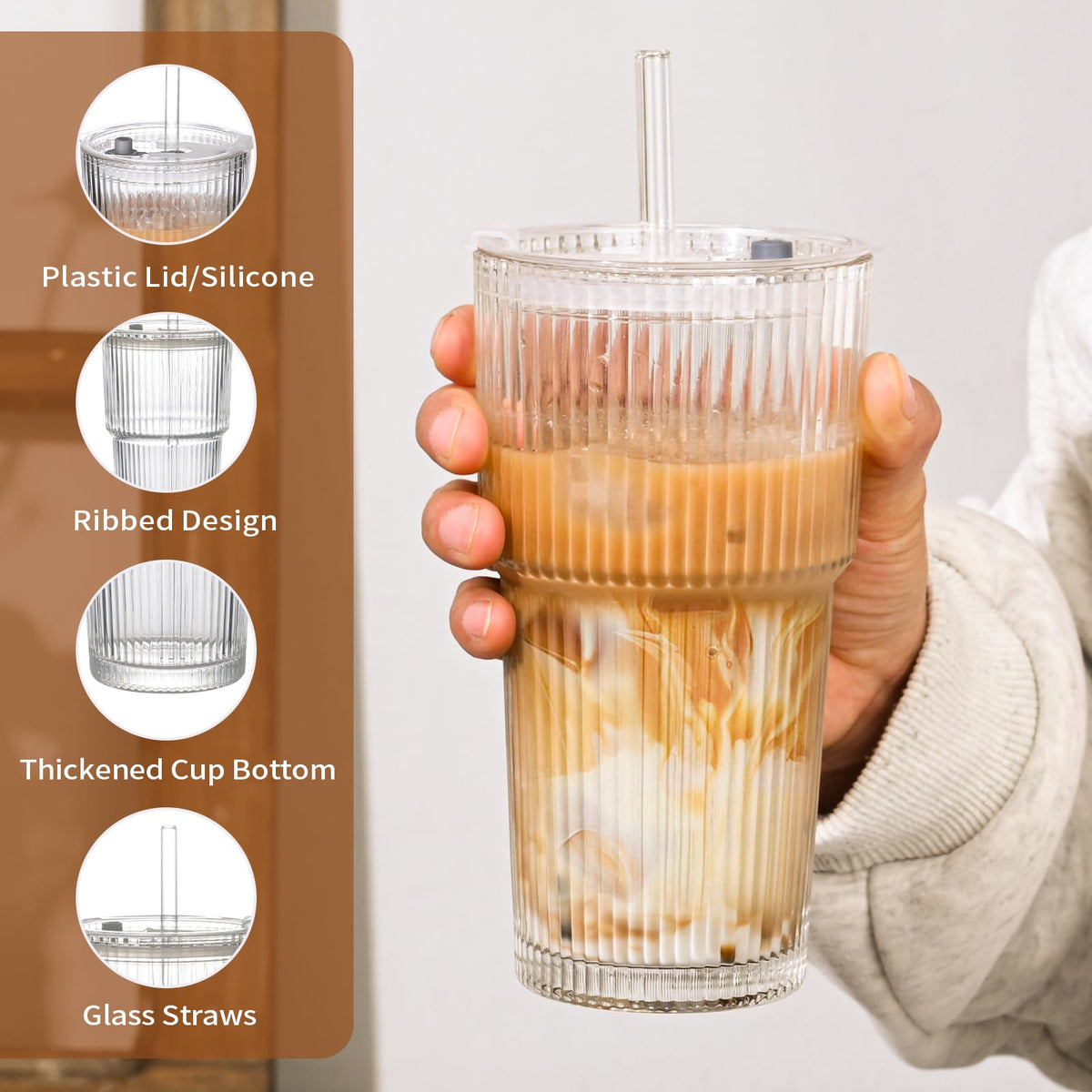 AUFXKOO tumbler fits car cup holders for on the go use