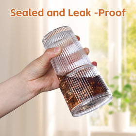 AUFXKOO dishwasher safe glass cups ready for cleaning