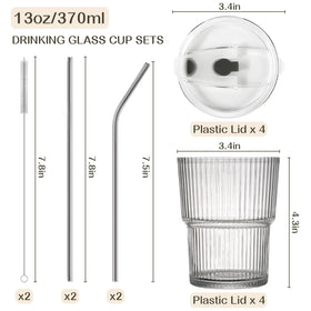 AUFXKOO ribbed glass texture provides a secure grip