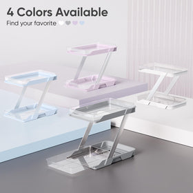 AUGBEAN blue two-tier pull-out storage improves accessibility