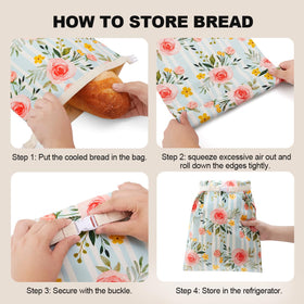 Augine beeswax bread bag is easy to clean and reusable